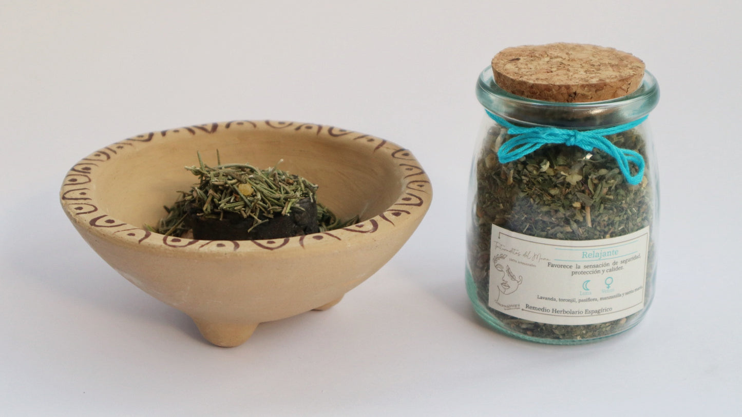 Trituradito Relajante con plato y 2 carbones